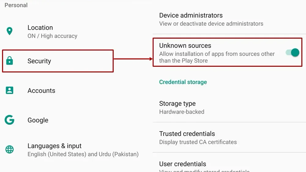 Configuring Android Security Permissions for Direct APK Installation